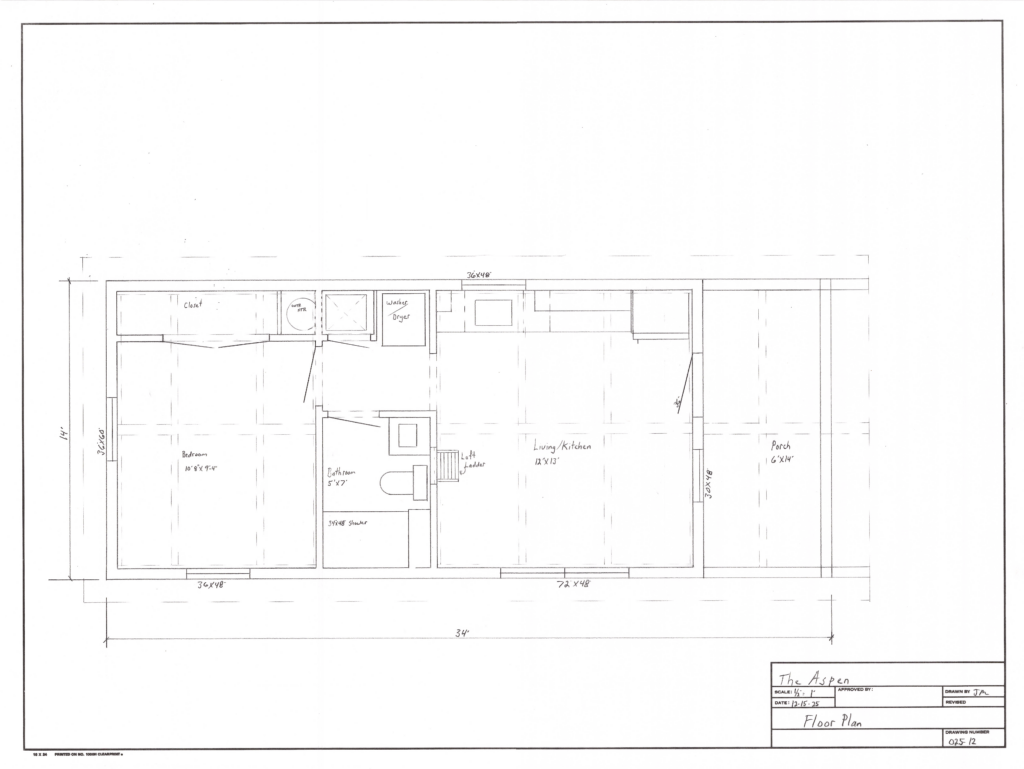 Tamarack cabin floor plan