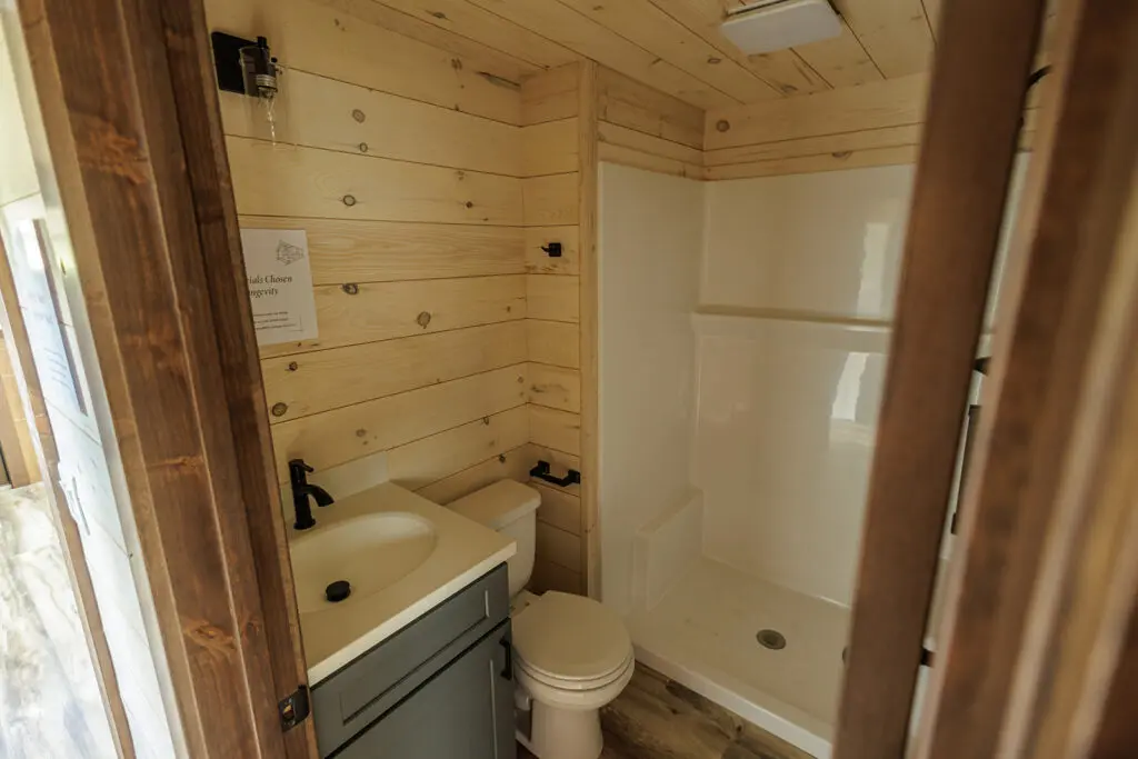 Tamarack cabin bathroom interior